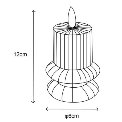 Globo - CONJUNTO 2x Vela LED LED/0,06W/3V 1xCR2032 210 mAh