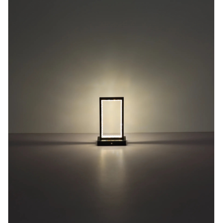 Globo - Lâmpada de mesa tátil LED regulável LED/3W/3,7V 2700K/4000K/6500K 1800 mAh USB preta