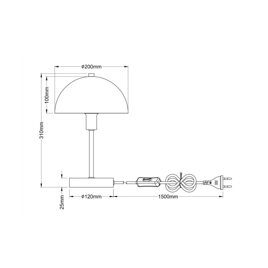 Globo - Candeeiro de mesa 1xE14/40W/230V branco