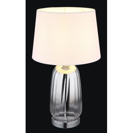 Globo - Candeeiro de mesa 1xE27/40W/230V branco/prateado
