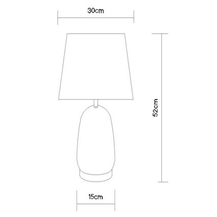 Globo - Candeeiro de mesa 1xE27/40W/230V branco/prateado
