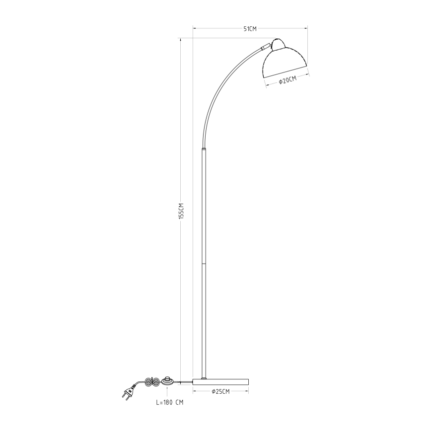 Globo - Luminária de piso 1xE27/40W/230V