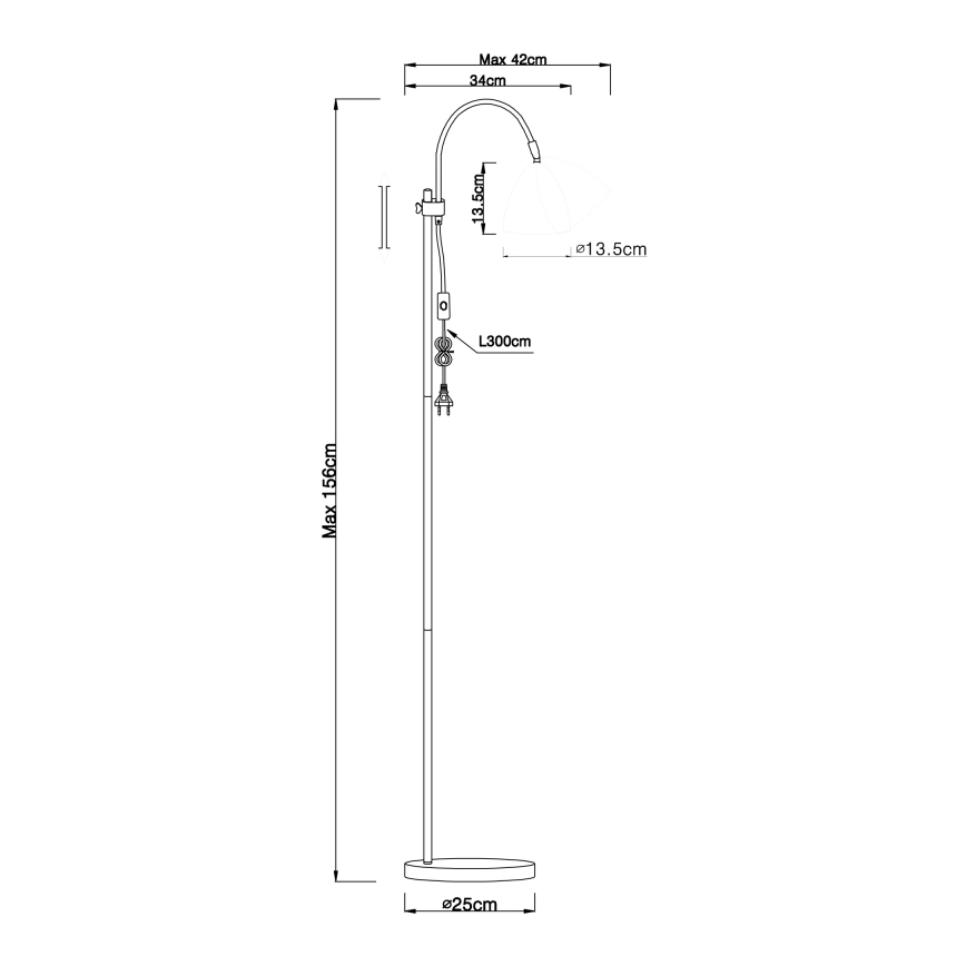 Globo - Luminária de piso 1xE14/40W/230V