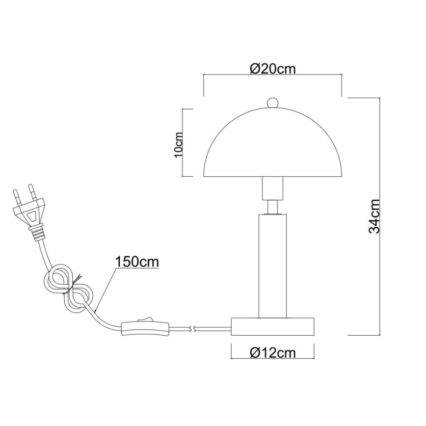 Globo - Candeeiro de mesa 1xE14/40W/230V preto