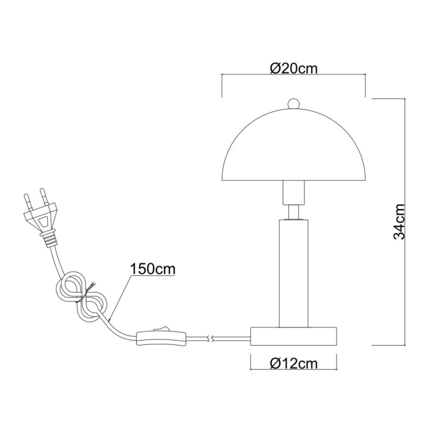 Globo - Candeeiro de mesa 1xE14/40W/230V branco