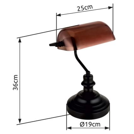 Globo - Candeeiro de mesa 1xE27/60W/230V