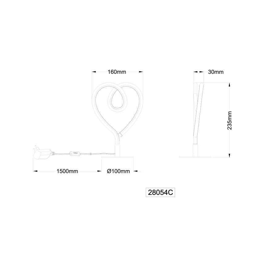 Globo - Candeeiro de mesa LED LED/6W/230V cromado brilhante