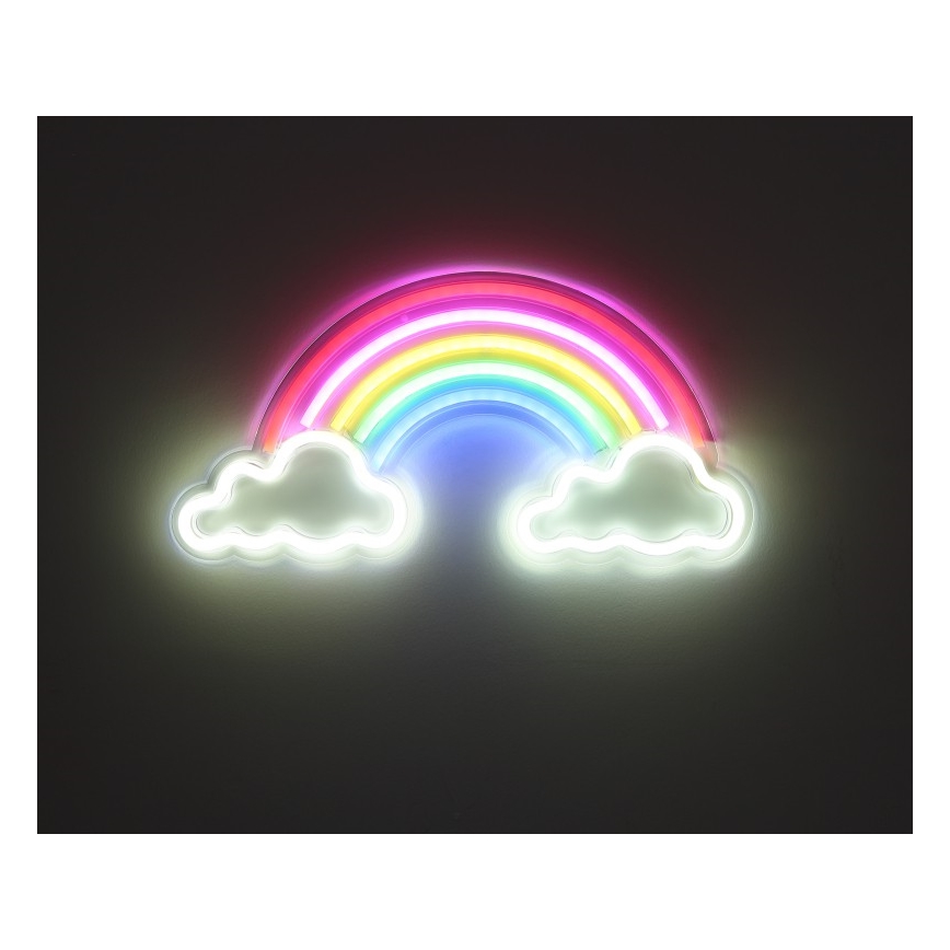 Globo - Decoração de parede LED Neon LED/3W/USB arco-íris
