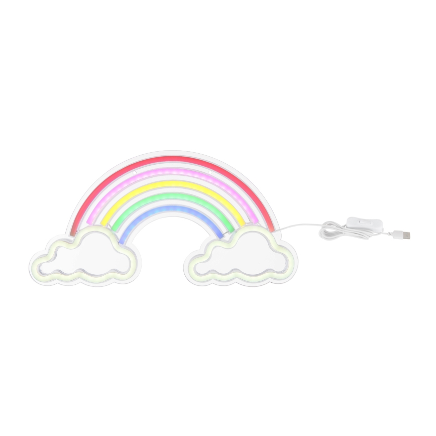 Globo - Decoração de parede LED Neon LED/3W/USB arco-íris