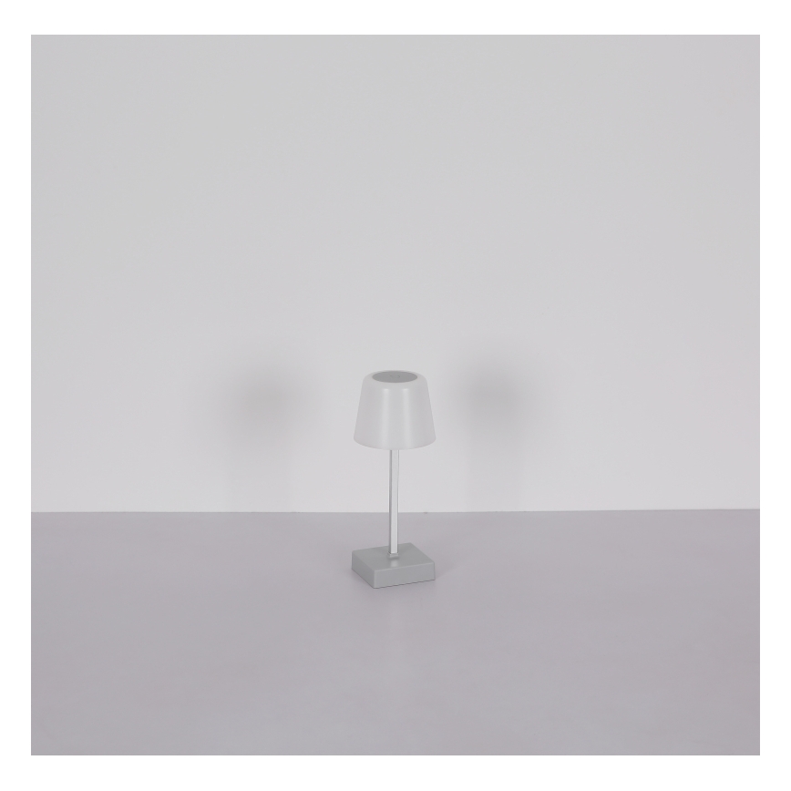 Globo - Lâmpada de mesa tátil LED regulável LED/2W/5V 3000/4500/6500K 800 mAh prateada