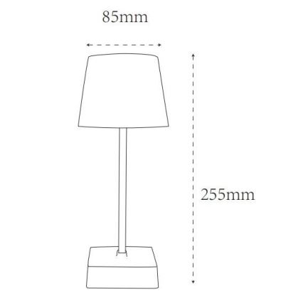 Globo - Lâmpada de mesa tátil LED regulável LED/2W/5V 3000/4500/6500K 800 mAh prateada