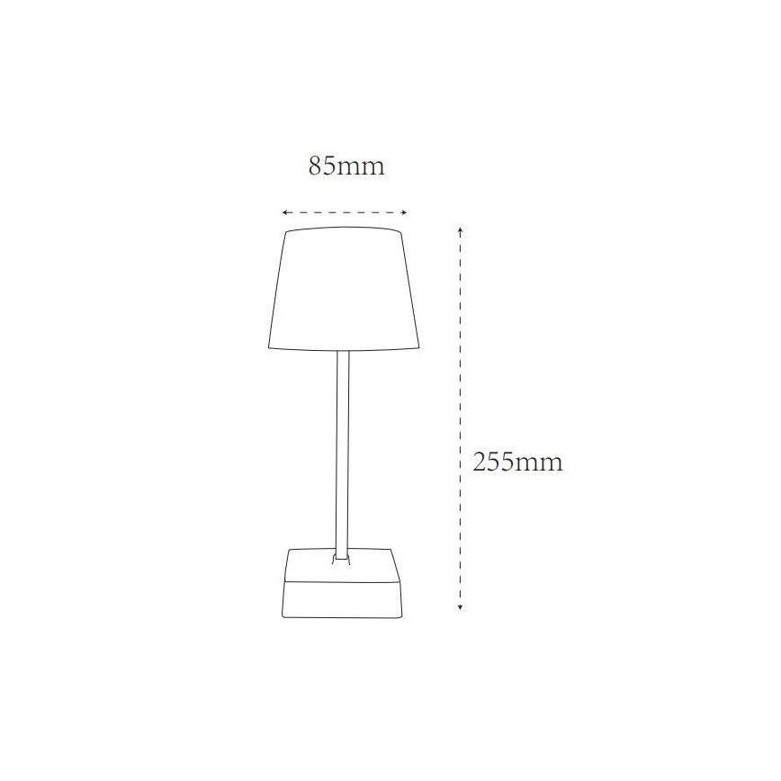 Globo - Lâmpada de mesa tátil LED regulável LED/2W/5V 3000/4500/6500K 800 mAh prateada