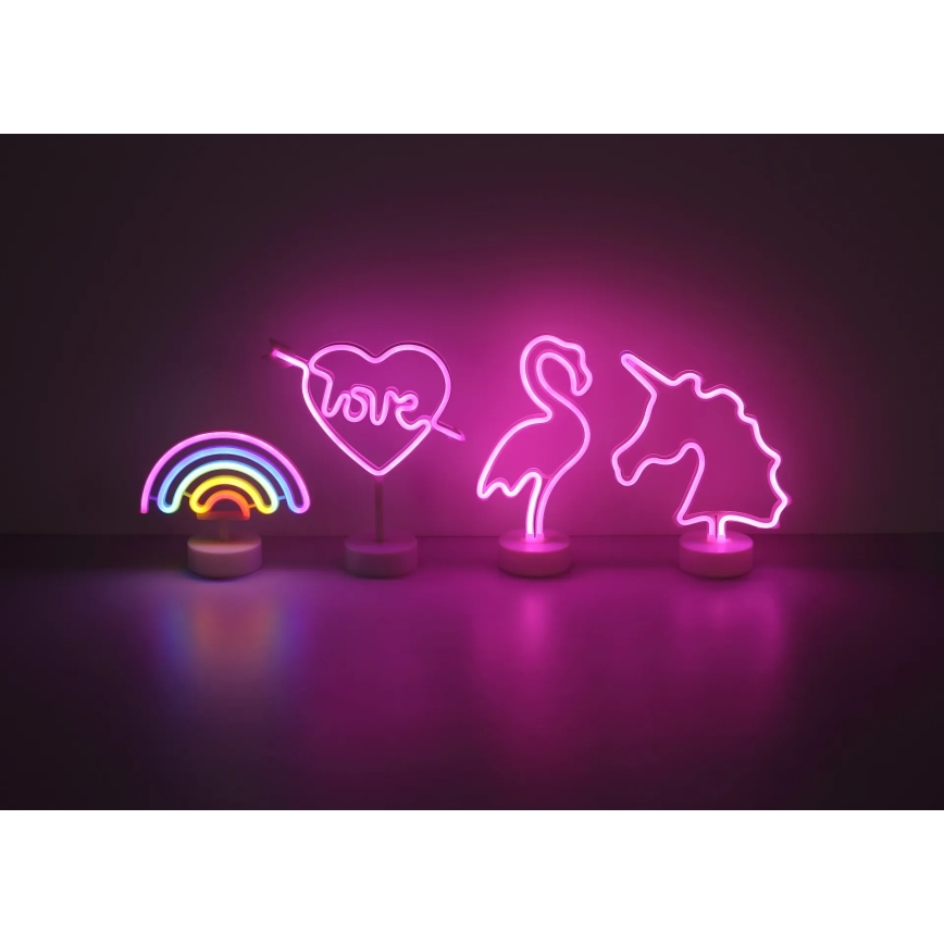 Globo - Decoração de mesa LED Neon LED/2W/3xAA arco-íris