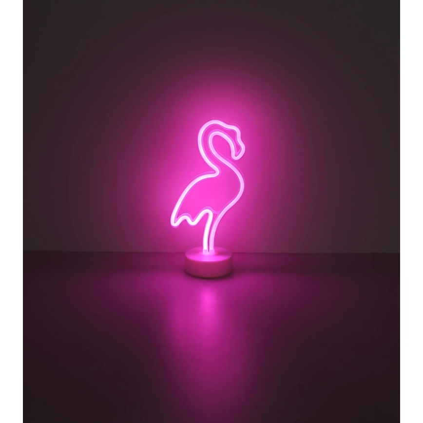 Globo - Decoração de mesa LED Neon LED/2W/3xAA flamingo