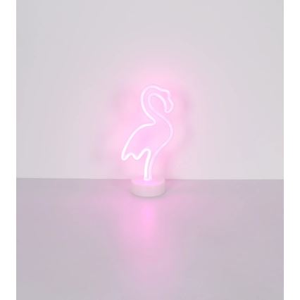 Globo - Decoração de mesa LED Neon LED/2W/3xAA flamingo