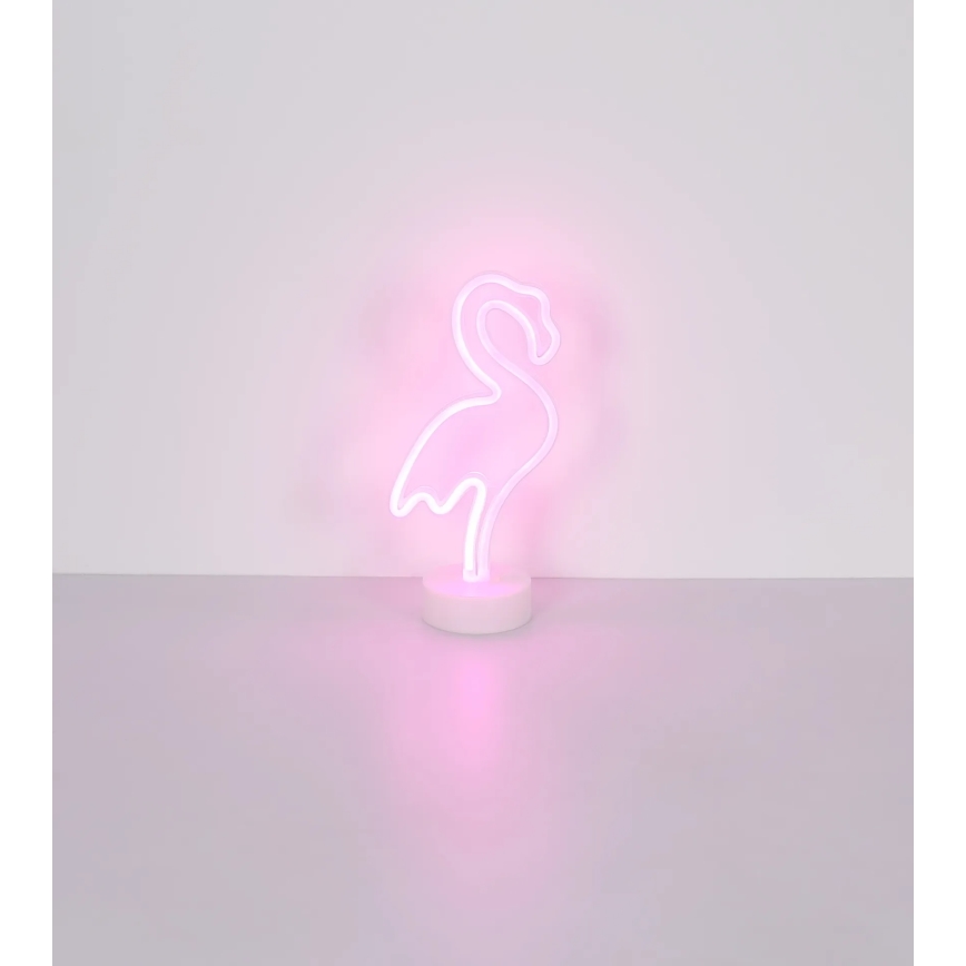 Globo - Decoração de mesa LED Neon LED/2W/3xAA flamingo