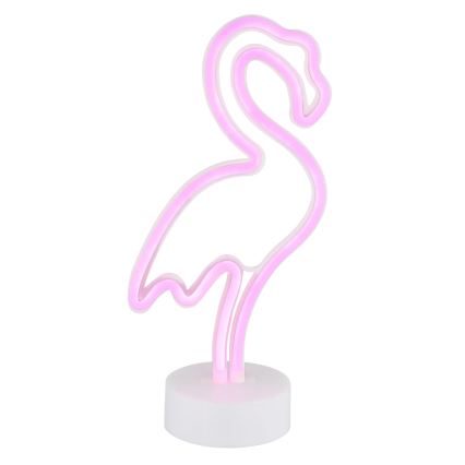 Globo - Decoração de mesa LED Neon LED/2W/3xAA flamingo