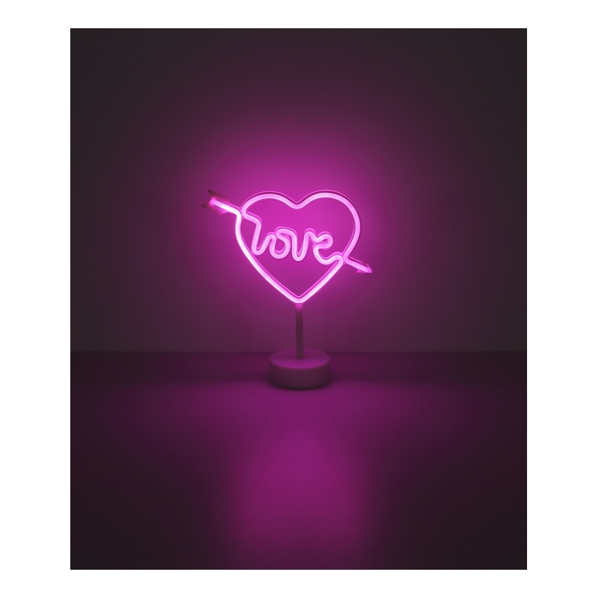 Globo - Decoração de mesa LED Neon LED/2W/3xAA coração