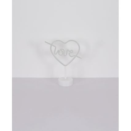 Globo - Decoração de mesa LED Neon LED/2W/3xAA coração