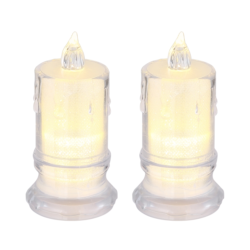 Globo - CONJUNTO 2x Vela LED LED/0,25W/3xLR1130