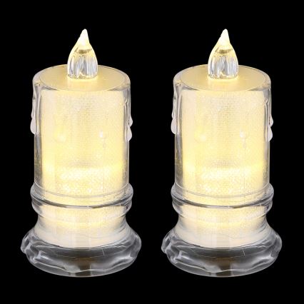 Globo - CONJUNTO 2x Vela LED LED/0,25W/3xLR1130