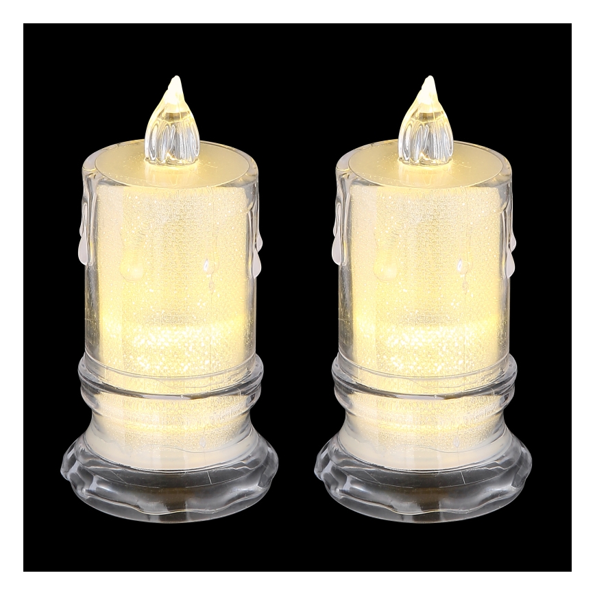 Globo - CONJUNTO 2x Vela LED LED/0,25W/3xLR1130