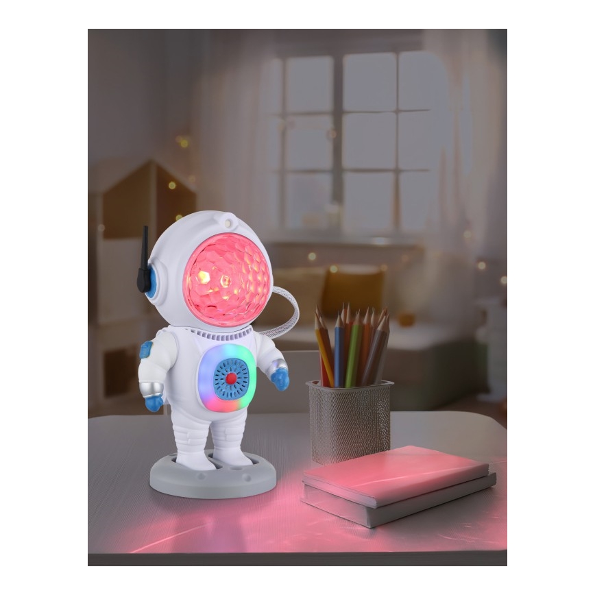 Globo - Lâmpada de Mesa LED RGB LED/6W/5V astronauta branca