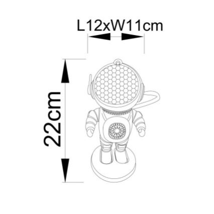 Globo - Lâmpada de Mesa LED RGB LED/6W/5V astronauta branca