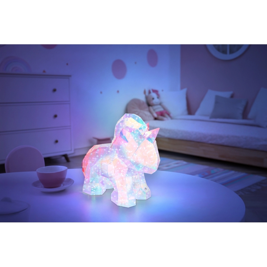 Globo - Luminária decorativa de mesa recarregável e dimerizável LED/4W/5V 1800 mAh Unicórnio