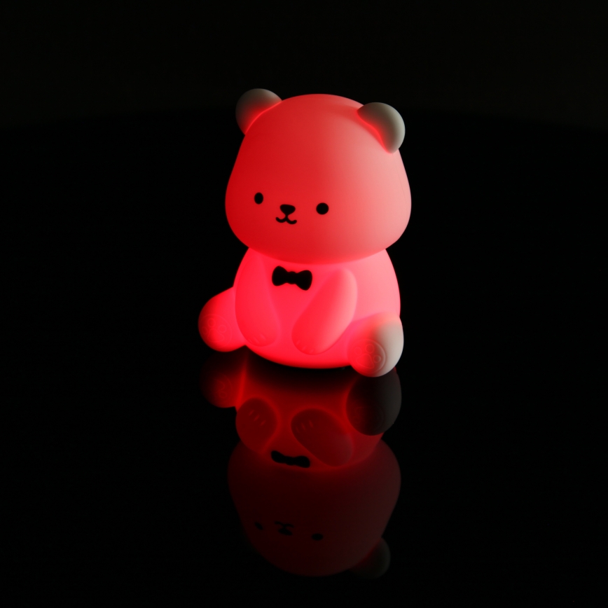 Globo - Luz noturna infantil recarregável LED RGBW regulável LED/1W/5V 1200 mAh urso