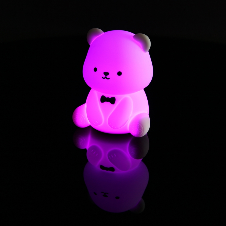 Globo - Luz noturna infantil recarregável LED RGBW regulável LED/1W/5V 1200 mAh urso