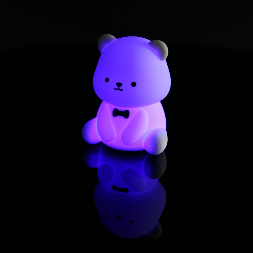 Globo - Luz noturna infantil recarregável LED RGBW regulável LED/1W/5V 1200 mAh urso