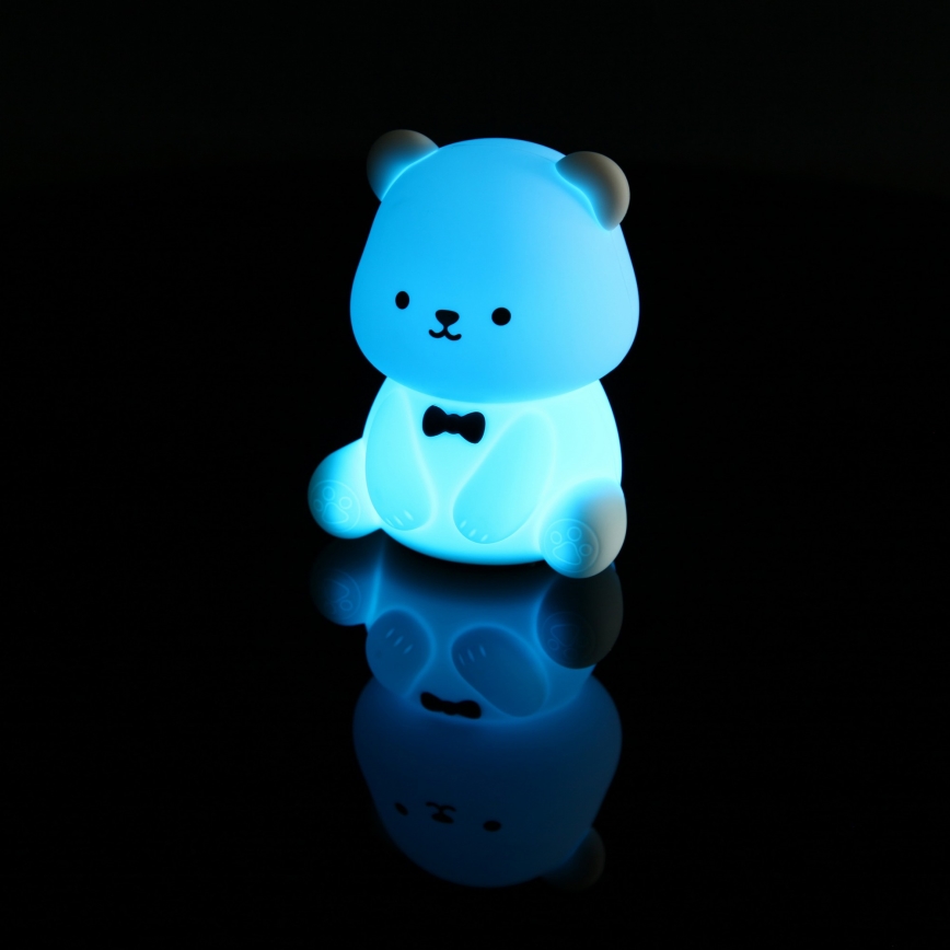 Globo - Luz noturna infantil recarregável LED RGBW regulável LED/1W/5V 1200 mAh urso