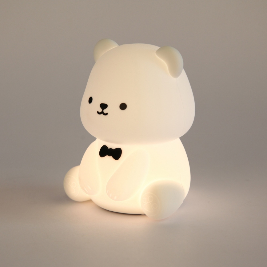 Globo - Luz noturna infantil recarregável LED RGBW regulável LED/1W/5V 1200 mAh urso