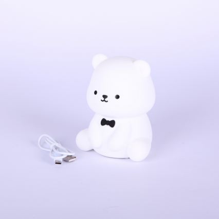 Globo - Luz noturna infantil recarregável LED RGBW regulável LED/1W/5V 1200 mAh urso