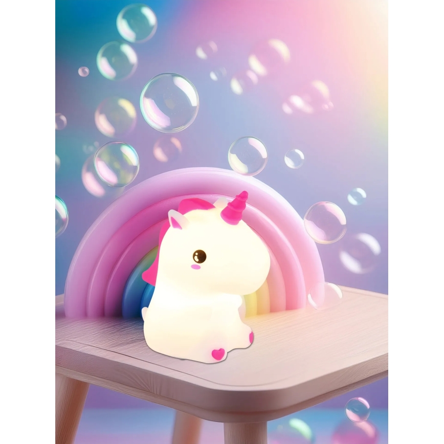 Globo - Luz noturna infantil recarregável LED RGBW dimerizável LED/1,5W/5V 1200 mAh unicórnio