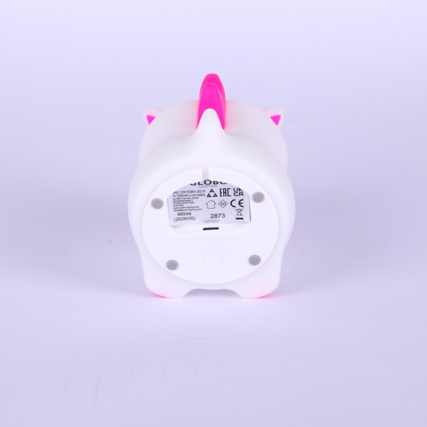 Globo - Luz noturna infantil recarregável LED RGBW dimerizável LED/1,5W/5V 1200 mAh unicórnio