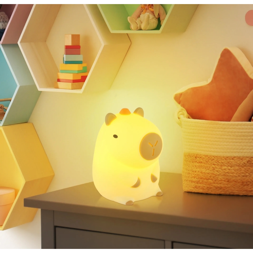 Globo - LED RGBW Luz noturna infantil recarregável dimerizável LED/1,5W/5V 1200 mAh capivara