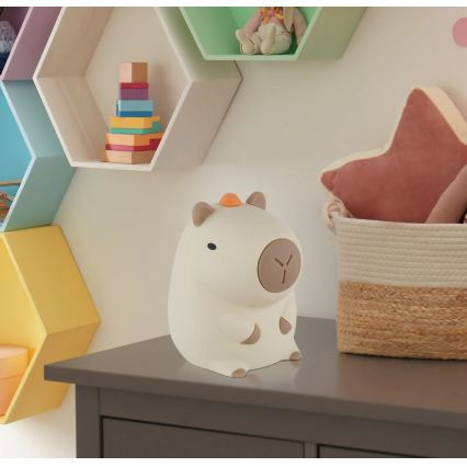 Globo - LED RGBW Luz noturna infantil recarregável dimerizável LED/1,5W/5V 1200 mAh capivara