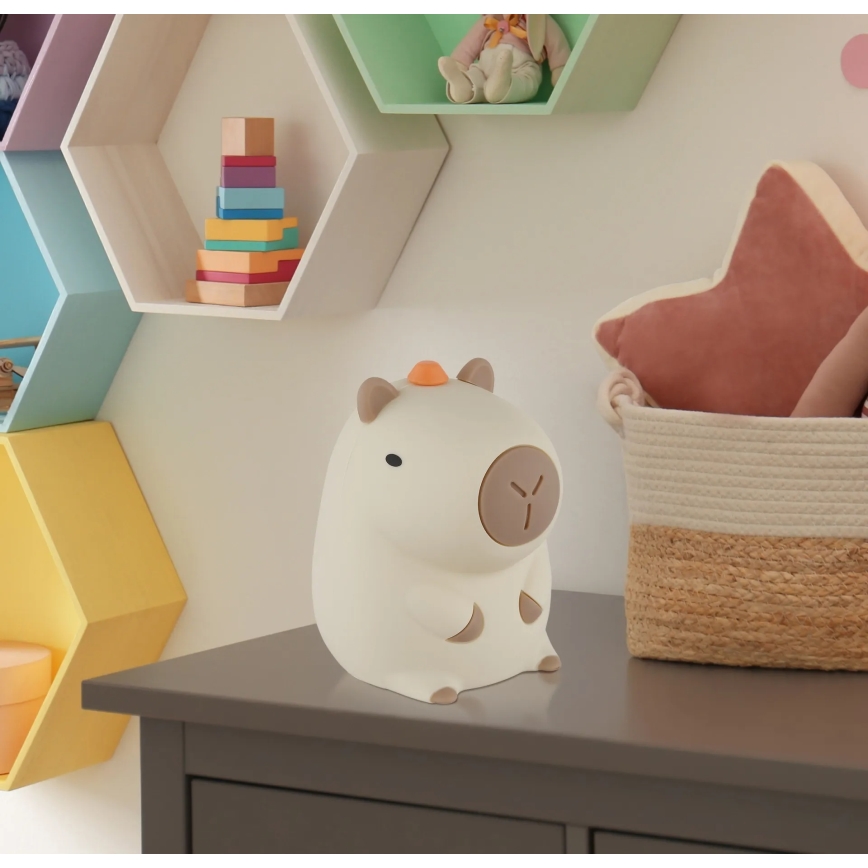 Globo - LED RGBW Luz noturna infantil recarregável dimerizável LED/1,5W/5V 1200 mAh capivara