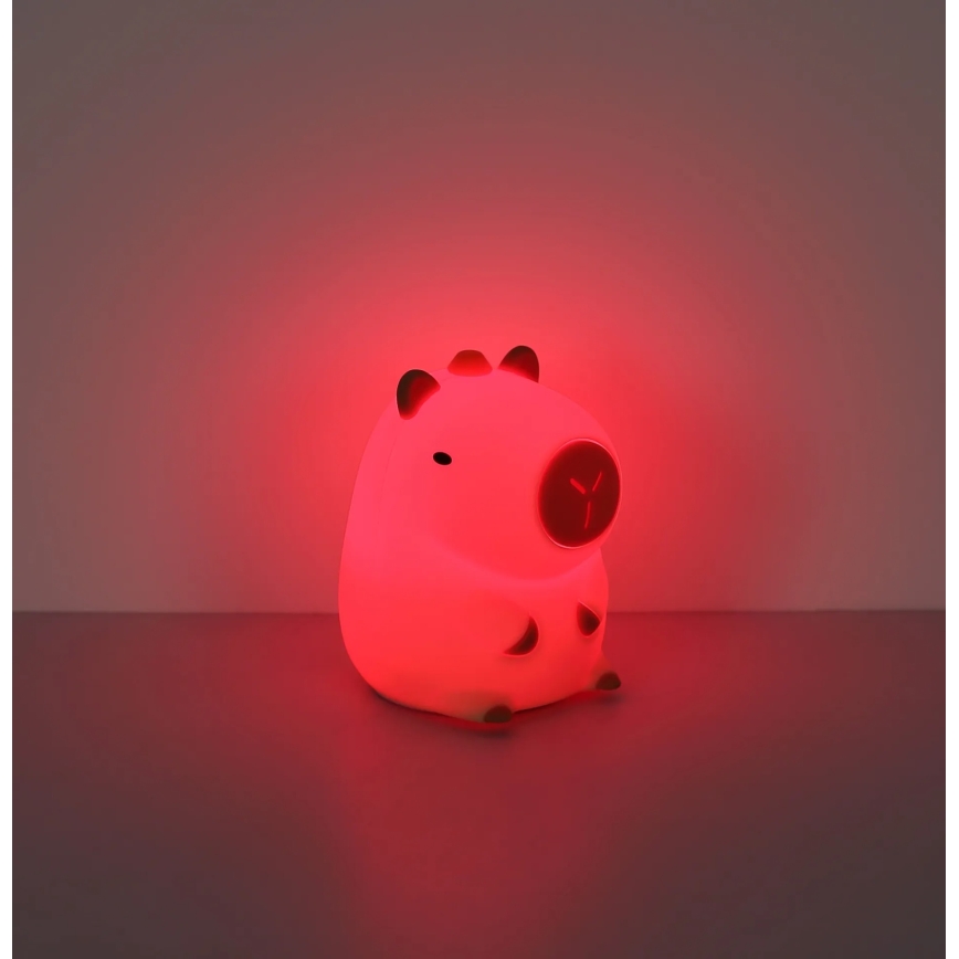 Globo - LED RGBW Luz noturna infantil recarregável dimerizável LED/1,5W/5V 1200 mAh capivara