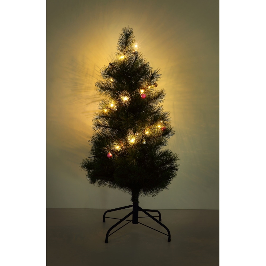 Globo - Cordão de luzes LED, 20 LEDs, 2xAA, 2,2 m, branco quente