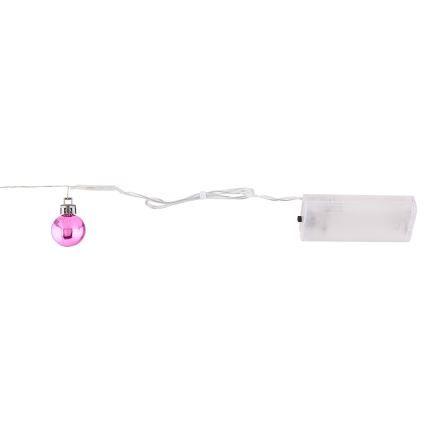 Globo - Cordão de luzes LED, 20 LEDs, 2xAA, 2,2 m, branco quente