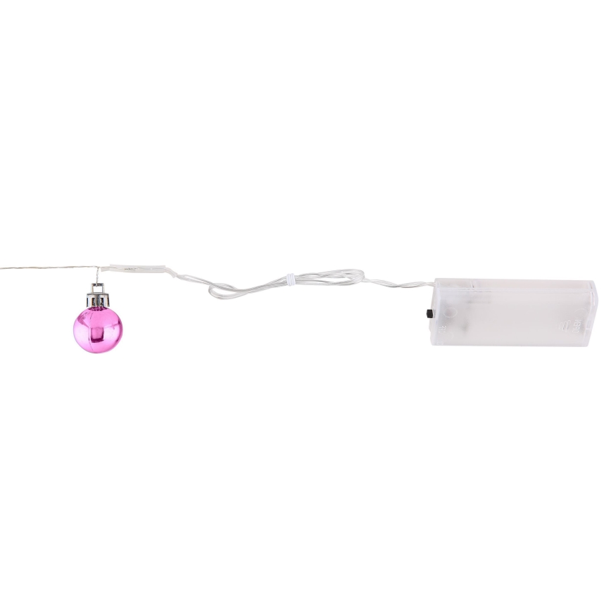 Globo - Cordão de luzes LED, 20 LEDs, 2xAA, 2,2 m, branco quente