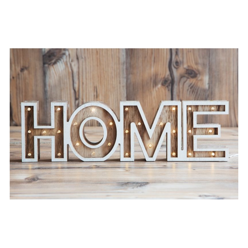 Globo - Candeeiro de mesa LED 28xLED/0,06W/3xAA álamo