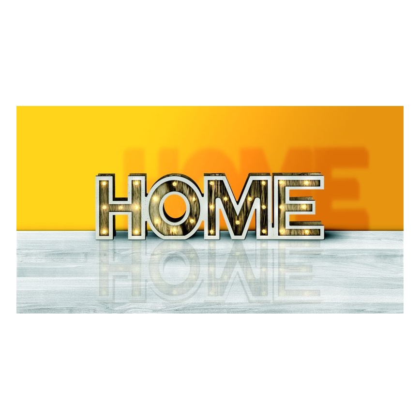 Globo - Candeeiro de mesa LED 28xLED/0,06W/3xAA álamo