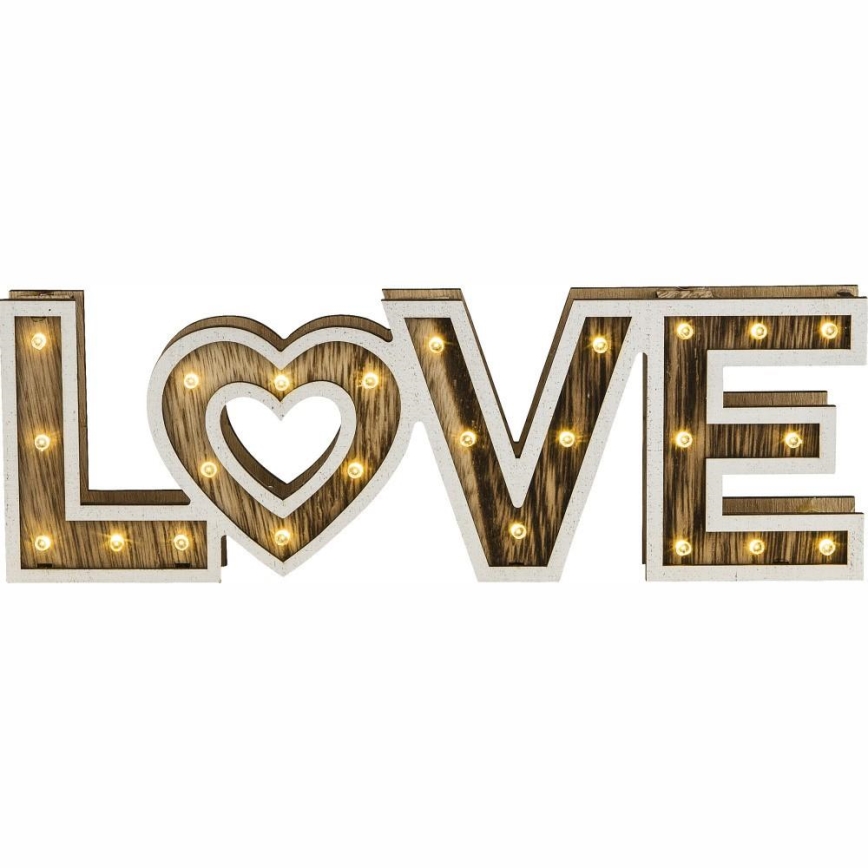 Globo - Candeeiro de mesa LED 24xLED/0,06W/3xAA álamo