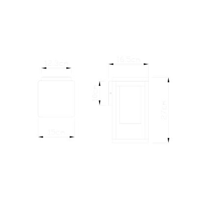 Globo - Iluminação de parede exterior 1xE27/40W/230V IP44