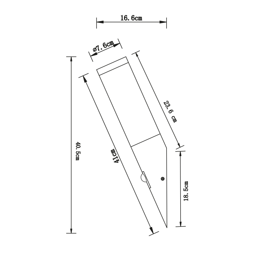 Globo - Iluminação de parede exterior com sensor 1xE27/15W/230V IP44