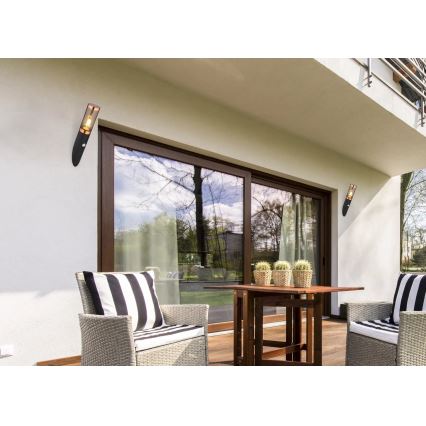 Globo - Iluminação de parede exterior 1xE27/23W/230V IP44 preto/cobre